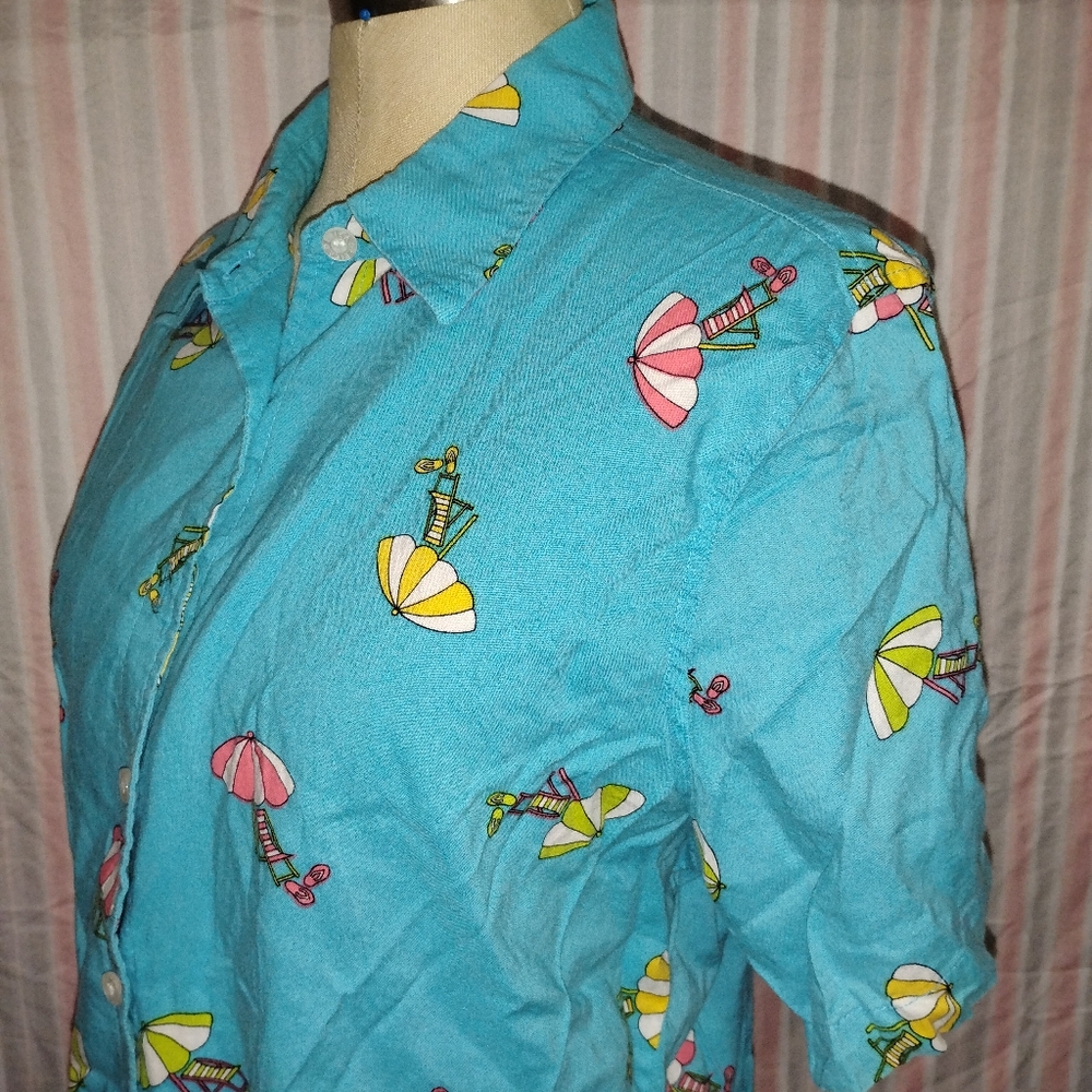 5For$12 Colorful Umbrella Print Shirt